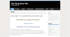 Desktop Screenshot of clearspringsoccerclub.com