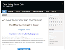 Tablet Screenshot of clearspringsoccerclub.com